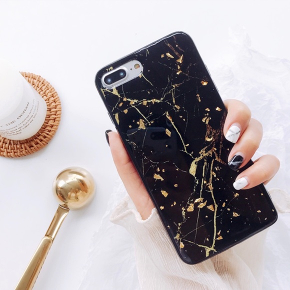NEW iPhone X/7/8/7+/8+ Luxury Glitter Marble Case - Picture 3 of 8